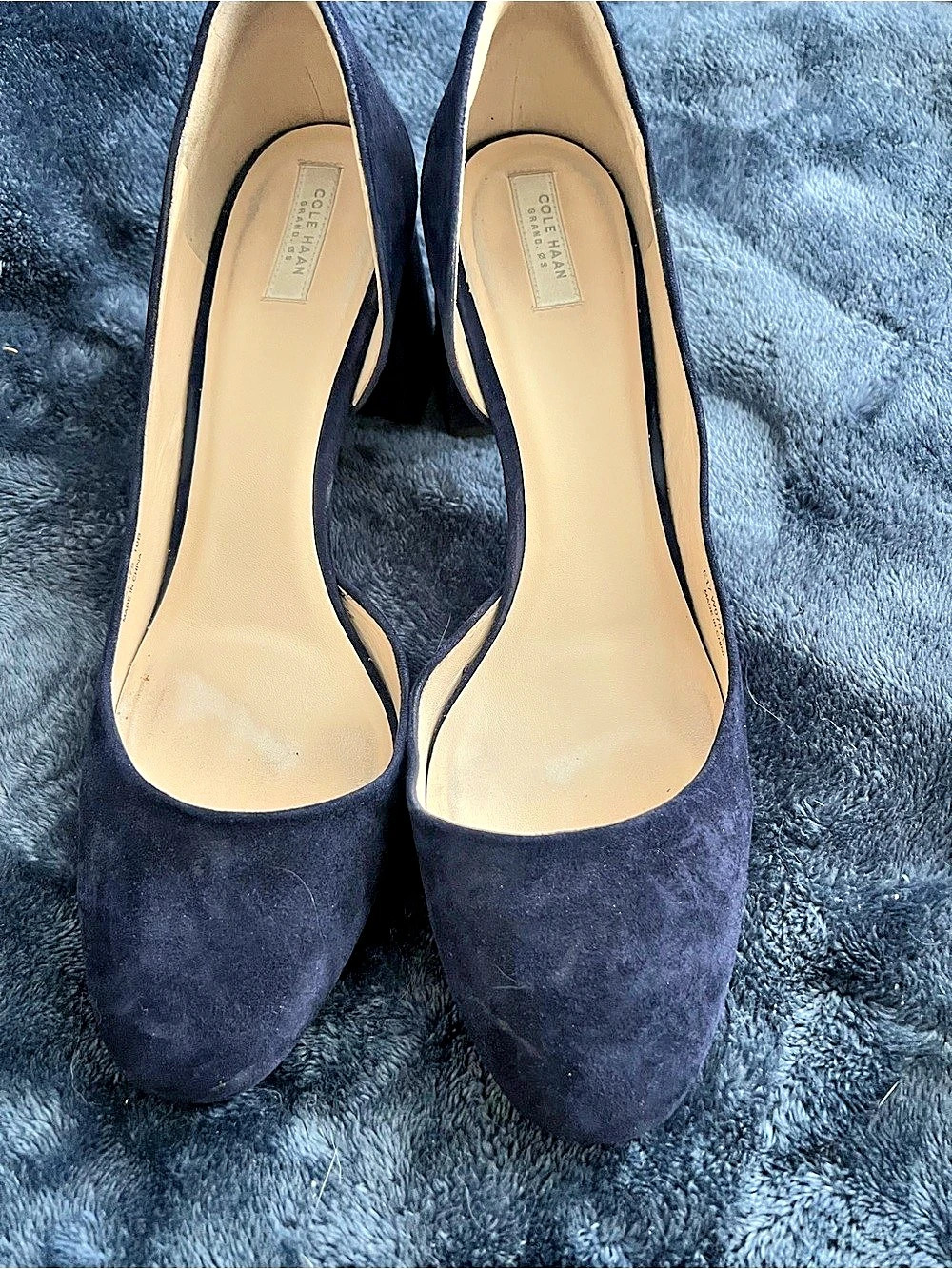 Cole Haan Laree Grand Pump Pumps in Marine Blue Suede US 10 B